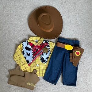 Disney Toy Story Woody costume Set for Kids - Yellow and Brown